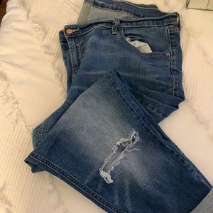 Plus size boyfriend jeans